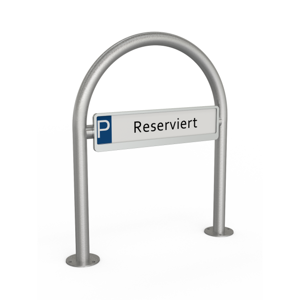 Round hoops for parking sign | to be fixed by plugs